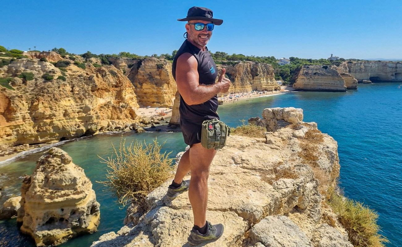 Official Algarve Sensations guide with tour group